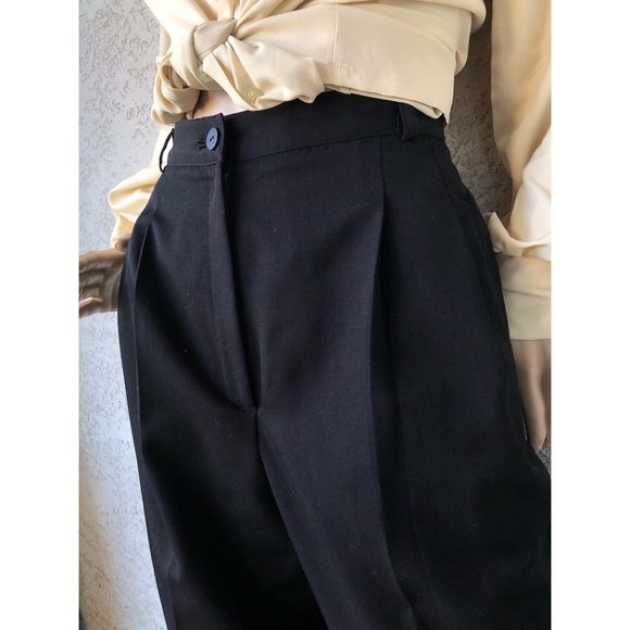 Vintage Pants - VINTAGE | high waisted pleated front wool pants